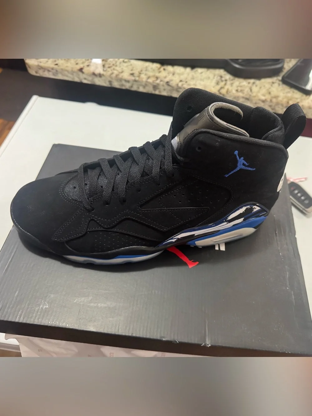 Jordan Men's High-Top Basketball Sneakers - Black/Blue